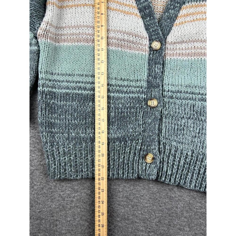 Plum & Thread Women's Striped‎ Knit Cardigan Sweater Size Medium - Picture 4 of 5
